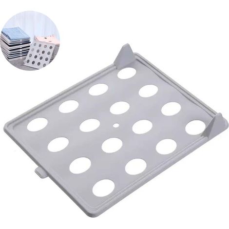 10pcs Planche de Pliage Chemises Empilables, Organisateur Durable pour Vêtements, Plateau de Rangement Chemises, Gris (1/5)