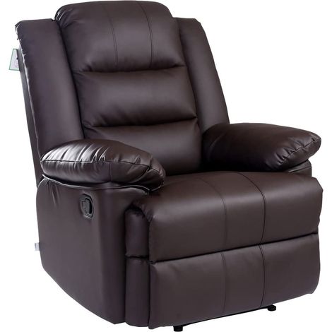 Loxley Leather Recliner Chair - Brown