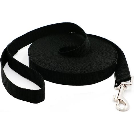 Laisse pour chien - 10 m - Étanche - Avec dragonne et mousqueton à 360° - Robuste - Pour chiens de taille moyenne et grande