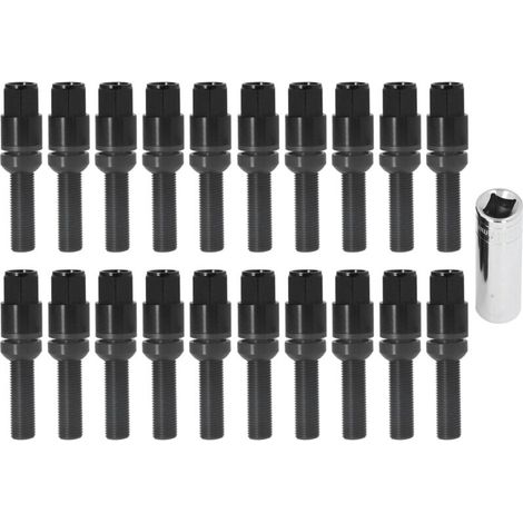 M14x1.5 Cone Wheel Bolts for 45mm Seat for 17mm Shank Universal Hexagonal Wheel Accessories for Cars Red Wheel Bolts Conical Wheel Bolts (1/5)