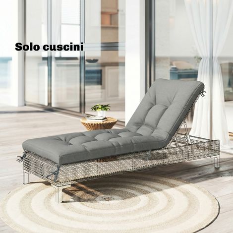 Coussin de fauteuil de patio avec sangles, Gris clair (1/5)