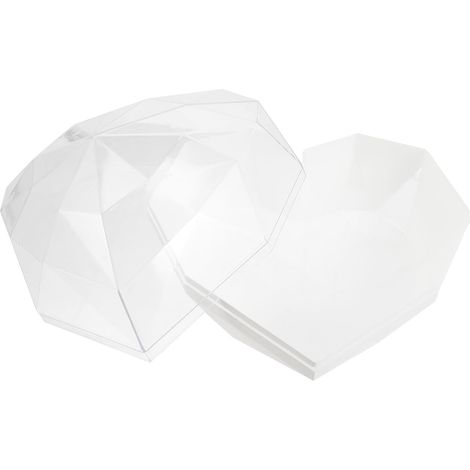 Boîte à Fleurs en Acrylique Transparente de Cœur Bac à Fleurs Semi-Transparent Blanc Récipient pour Bouquet Coffret Romantique pour Emballage Présent Saint-Valentin Jardinière (1/5)