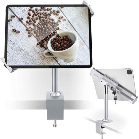AboveTEK abschließbarer Diebstahlschutz-Tablet-Ständer - 360/320 POS schwenkbare Tischhalterung mit Klemme für 7-11 Zoll iPads (1/5)