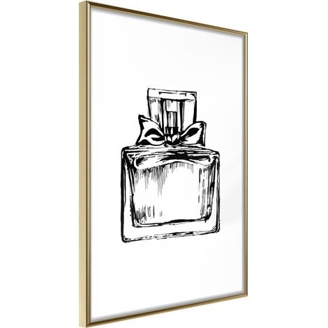 Affiche Murale Encadrée "Vial" 30 x 42 cm Or