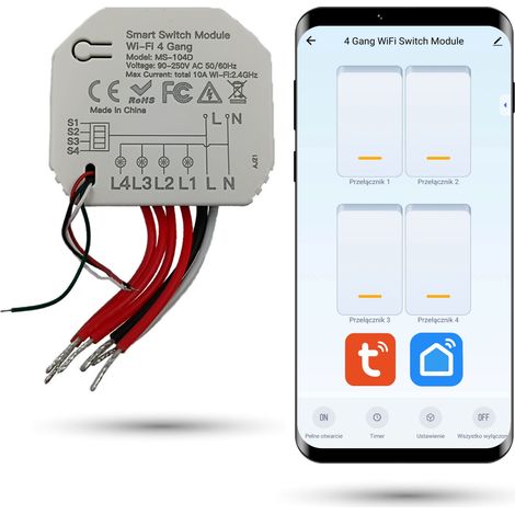 Controlador de iluminación WiFi de 4 canales TUYA (1/5)