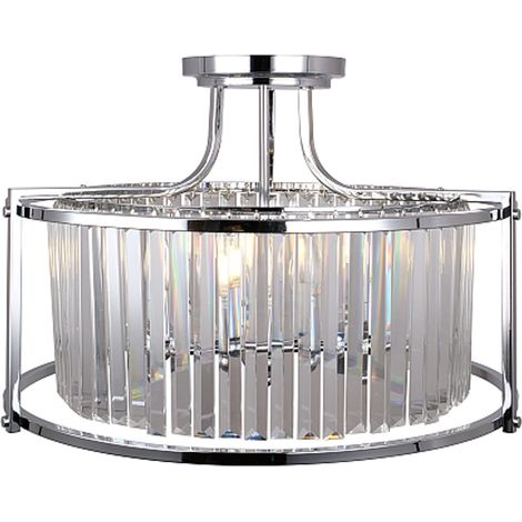 Asbury C - Lampada da soffitto Hampton in cristallo, cromo, 58 cm (1/2)