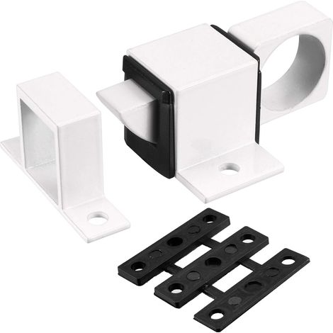 Verrou de porte en alliage d'aluminium, verrou de sécurité automatique à ressort de rappel pour fenêtre et portail, blanc