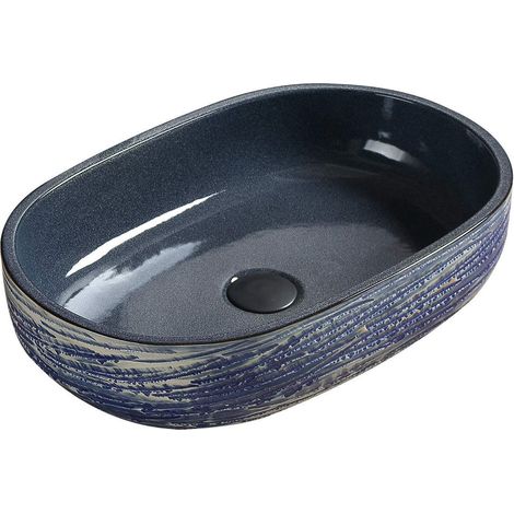 Mexen Alita Aufsatzwaschbecken 58 x 39 cm, Blau - 22045866 (1/2)