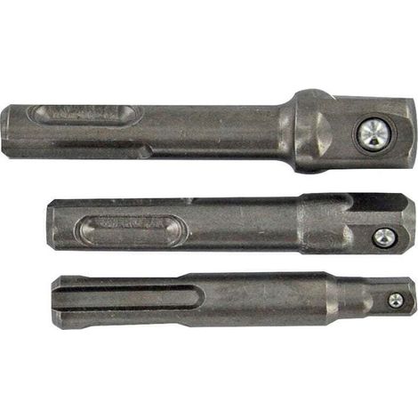 Lot de 3 Porte-illes • Queue SDS+ • Pour illes de Carré 1/4" & 3/8" & 1/2"