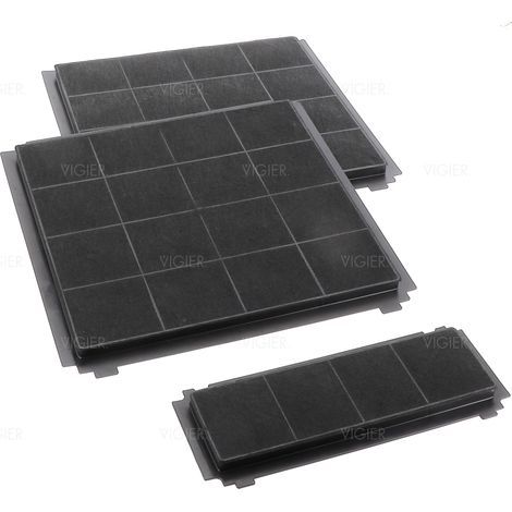 Kit filtres à charbon 330X300mm ET 267X98mm hotte AIRFORCE FKS331 Eurofilter (1/5)