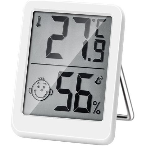 Thermomètre numérique Haute Précision Digital Thermometre Hygrometre Interieur Indicateur D’Humidité Avec Grand éCran Et ThermomèTre Parfait Pour Surveiller Les Maisons, Les Chambres De BéBé (1/5)