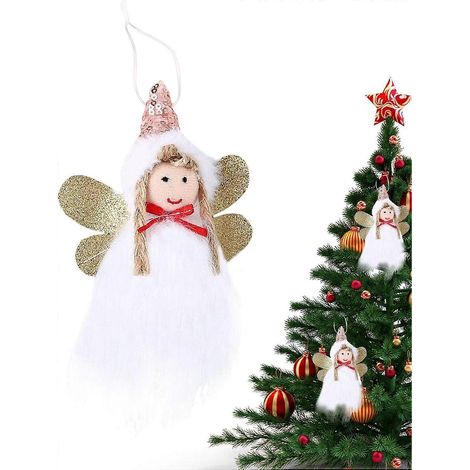 AURA Baumwinkel – Ornamente, fröhliche Dekoration schaffen eine Stimmung für die Feiertage und Zuhause, Engel-Beten-Schild-Dekorationen für Kinder, rosa (1/5)