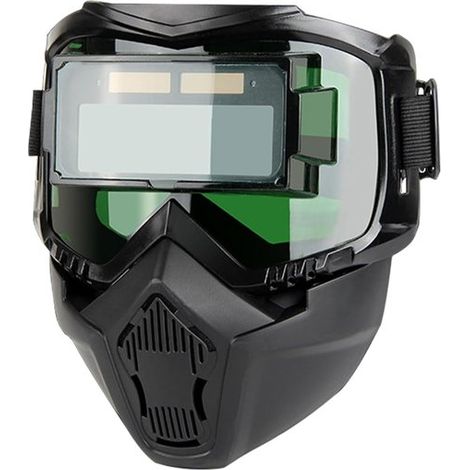 Casco per saldatura automatico - Maschera oscurante per saldatura - Saldatura sicura - Risposta rapida - 29 x 16 x 15 cm - Nero (1/5)