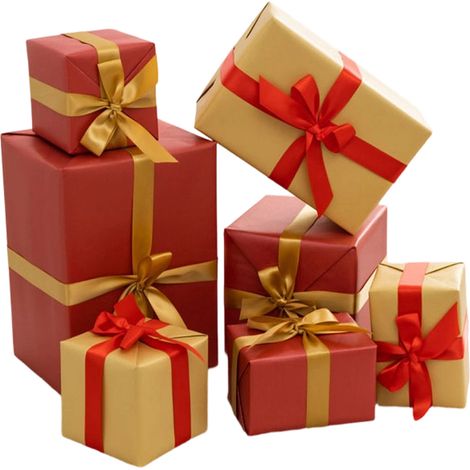 Boîte Cadeau Noël - Boîte Décoration Arbre de Noël - 7 Pièces - Dimensions 10 13 15 21 26 cm - Matière Papier Mat - Intérieur Réfléchissant - Pour Intérieur Extérieur (1/5)