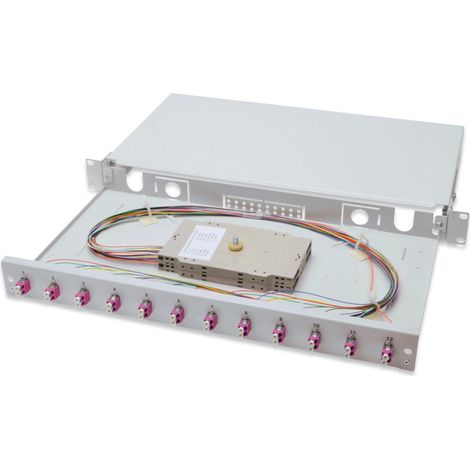 Digitus Scatola di giunzione per fibra ottica 12 Porte LC Colore Grigio (1/4)