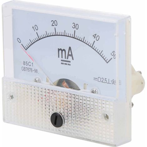 Ampèremètre DC 0-50MA Haute Précision 85C1 pour Tableau de Bord - Instrument de Mesure de Courant (1/5)
