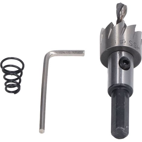 Foret d'alésage de 19 mm en acier rapide à 3 dents avec clé hexagonale (1/5)