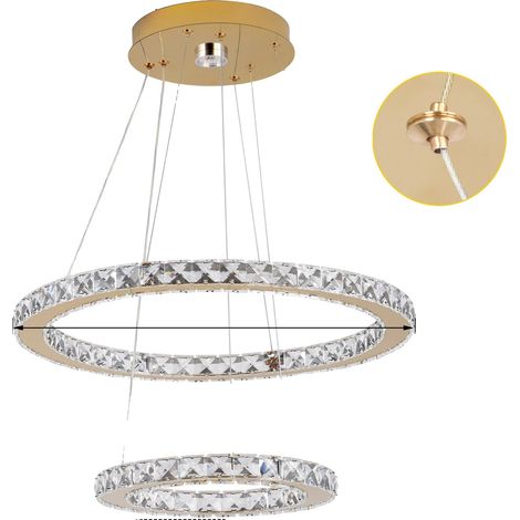 Chandelier, Matériau en Cristal, Design Économiseur d'Énergie, 35JS-WJ, Télécommande dimmable (1/2)