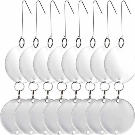 8 disques répulsifs anti-oiseaux CD en acier inoxydable Réfléchissants double-face Répulsifs anti-oiseaux Pigeons Mouettes Hirondelles Moineaux Grives Étourneaux Merles (1/5)