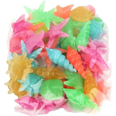 100 pièces de décoration lumineuse pour aquarium, accessoires de paysage uniques et élégants, décoration à faire soi-même pour aquarium d'intérieur (1/3)