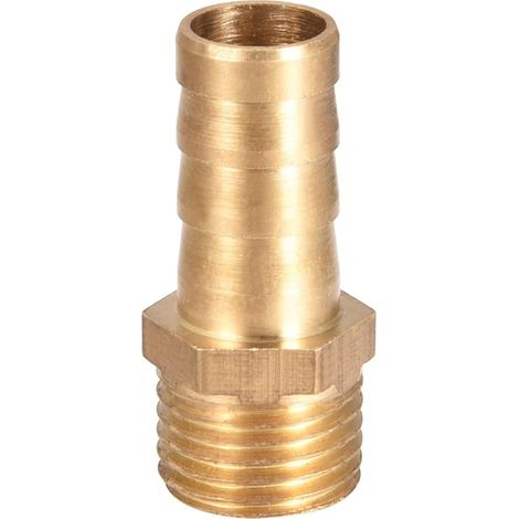 sourcing map Raccord cannelé tuyau en laiton connecteur 10mm G Mâle Raccord Tuyau, Connecteur Cannelé En Laiton Pour Pompe Eau (1/5)