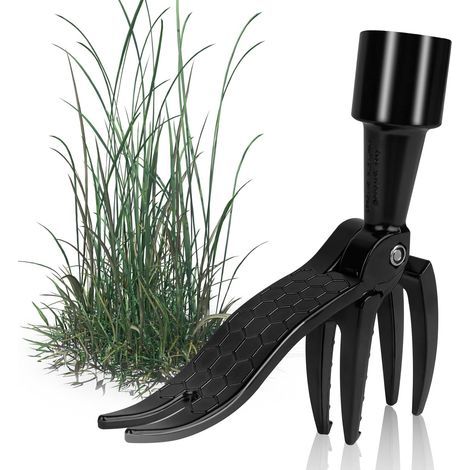 Désherbeur Manuel, Extracteur de Mauvaises Herbes Et PéDale en Acier, DéSherbage Debout, Outil de Désherbage 4 Griffes pour Déterrer Les Racines, Outils de Jardinage pour Jardin et Pelouse (1/5)