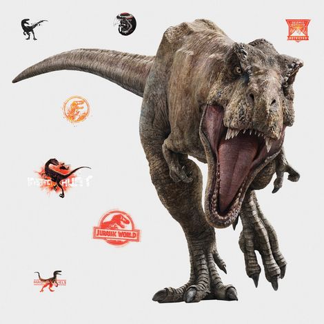 Stickers repositionnables Jurassic World : Fallen Kingdom - T-Rex (1/5)
