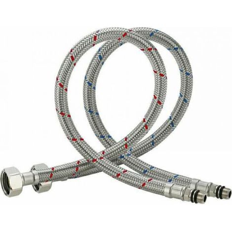 Aiperq – Tuyau de raccordement flexible 60 cm – Acier inoxydable 304 – Résistance 90℃ – Pression 10 bars – Débit 28L/min pour robinets cuisine et salle de bain (1/5)