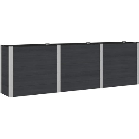 Maison Exclusive - Jardinière surélevée Noir 300 x 50 x 91 cm (1/5)