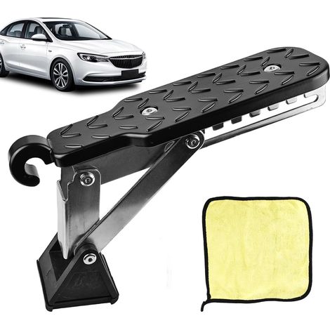 Taille Standard marche auto pliable: Aluminium Robuste marche-pieds porte voiture, Conception Angle Réglable marchepied pliable, Protection Antidérapante rampe pliable, für Accès au Toit de Voiture (1/5)
