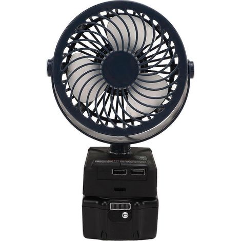 5-Zoll-Akku-Tischventilator, wiederaufladbarer, batteriebetriebener kleiner elektrischer Ventilator mit 2 USB-Ladeanschlüssen