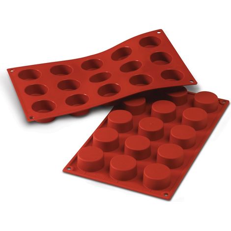 Silikomart SF027 Stampo Silicone 15 Petits Fours Ø40mm, Made in Italy