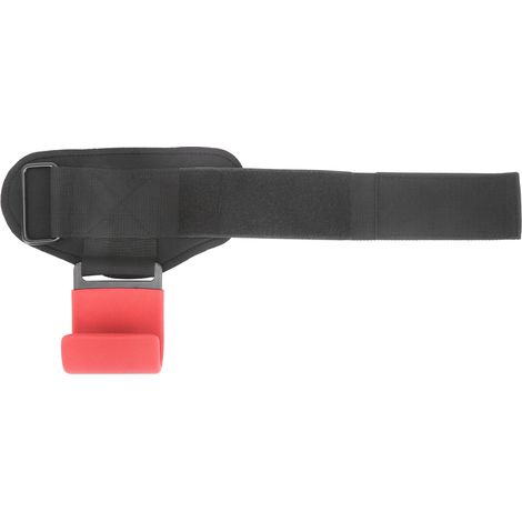 Corde de traction en poids sportif Crochet pour haltérophilie Sangles de poignet ceinture de puissance rouge (1/5)