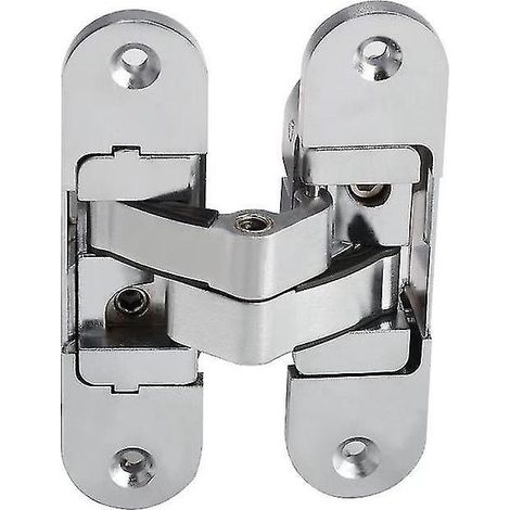 Online Store – Charnière invisible 3D pour meuble – Acier inoxydable satiné – Lot de 2 pièces – Dimensions 2395mm (gauche + droite) – Réglage 3D (1/2)
