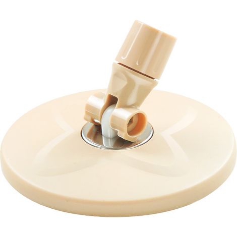 Les accessoires pour balai à franges rotatif comprennent un disque en plastique kaki, une tête de balai à disque en acier inoxydable et une tête de balai de rechange universelle. (1/4)