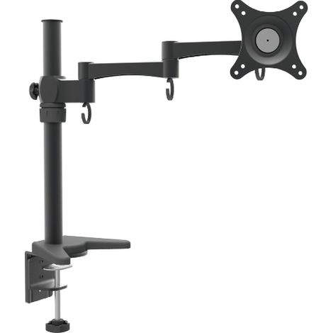 Supporto da tavolo per monitor 10 - 27 braccio con 2 gomiti e staffa girevole max. vesa 100x100 fino a 10kg