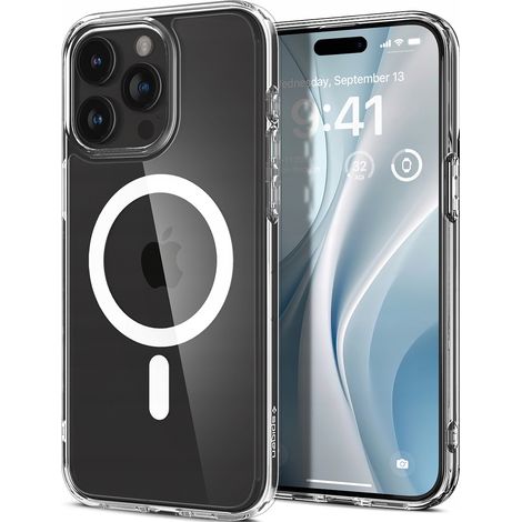 Funda de teléfono - SPIGEN - Ultra Hybrid MagFit - Blanco - Protección antichoque - Compatible con MagSafe (1/5)