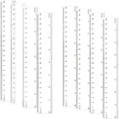 8pcs Règle Transparente, 30cm Règle Incassable en Plastique Règle de Mesure Outil Étudiant École Bureau (Blanc) (1/2)