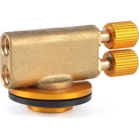 Adaptateur pour réchaud de camping à gaz, adaptateur pour bouteille de propane, valve de gonflage, brûleur à gaz double tête, kit de conversion pour réchauds de camping portables (1/4)