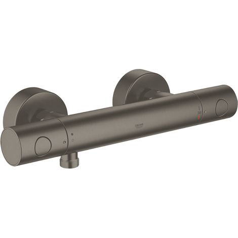 Grohe Grohtherm 1000 Cosmopolitan - Miscelatore doccia termostatico, grafite scura spazzolata 34065AL2 (1/3)