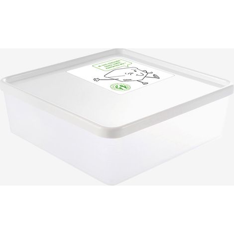 Boîte hermétique 2,5 L + couvercle blanc - lot de 6 - Gilac