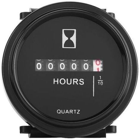 Compteur horaire mécanique rond 8-80V Minuterie pour moteur de voiture, camion, bateau Précision élevée pour usage pro (1/5)