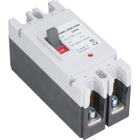 Disjoncteur DC 2P Boîtier Moulé Interrupteur Énergie Solaire 500V 160A - (1/4)