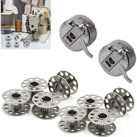 2-teiliges Spulenkapselset für Nähmaschinen, 8-teiliges Metallspulenset, kompatibel mit Singer, Janome, Brother und Standard-Haushaltsnähmaschinen (1/4)