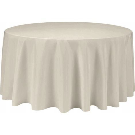 BEIGE Tischdecke RUND Tisch 320cm Hochzeitsbankett