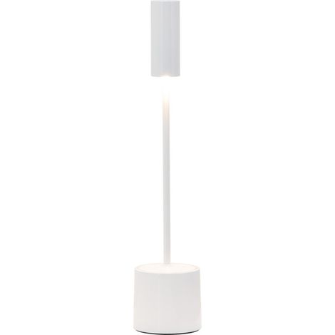Zafferano - Lampe De Table Led Rechargeable Carolina Avec Bouton Tactile Dimmable - Intérieure/Extérieure - Autonomie 9 H - Blanc (1/5)