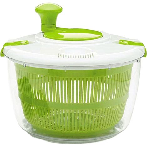 5-Liter-Salatschleuder, Mini-Salatschleuder mit Handkurbel und Salatschüssel, rutschfester Boden, Salatschleuder zum schnellen Waschen und Trocknen von Gemüse und Obst