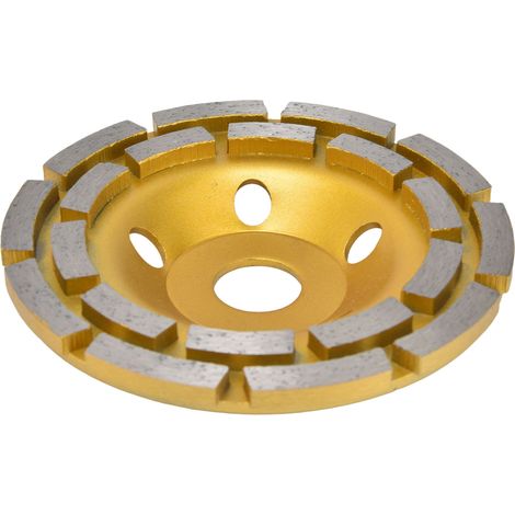 Diamant-Topfschleifscheibe, zweireihig, für Beton, Granit, Stein und Marmor, 125 mm (1/5)
