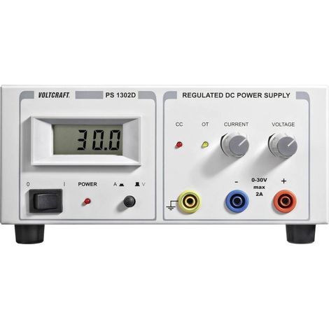 Alimentation de laboratoire réglable 0 - 30 V/DC / 0 - 2 A Puissance (détails) 60 W Voltcraft PS-1302 D (1/3)