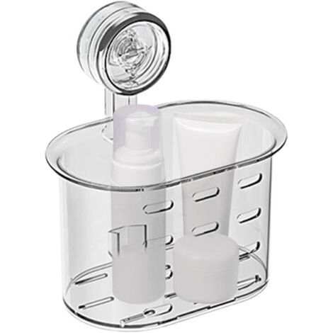 Organisateur De Douche Pour Salle De Bain Boîte De Rangement Salle De Bain Accessoires De Douche Support Amovible À Ventouses Sans Perçage Pour Tissus, Produits De Toilette Et Cosmétiques (1/5)